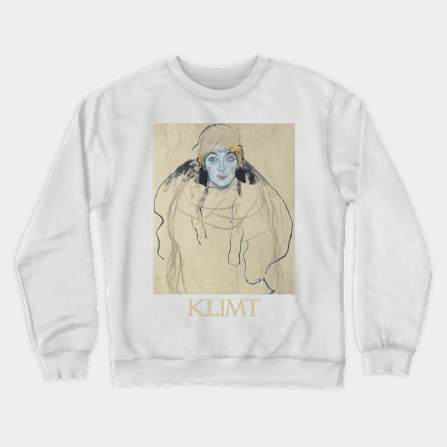 Portrait of a Lady (Unfinished) by Gustav Klimt Crewneck Sweatshirt by Naves